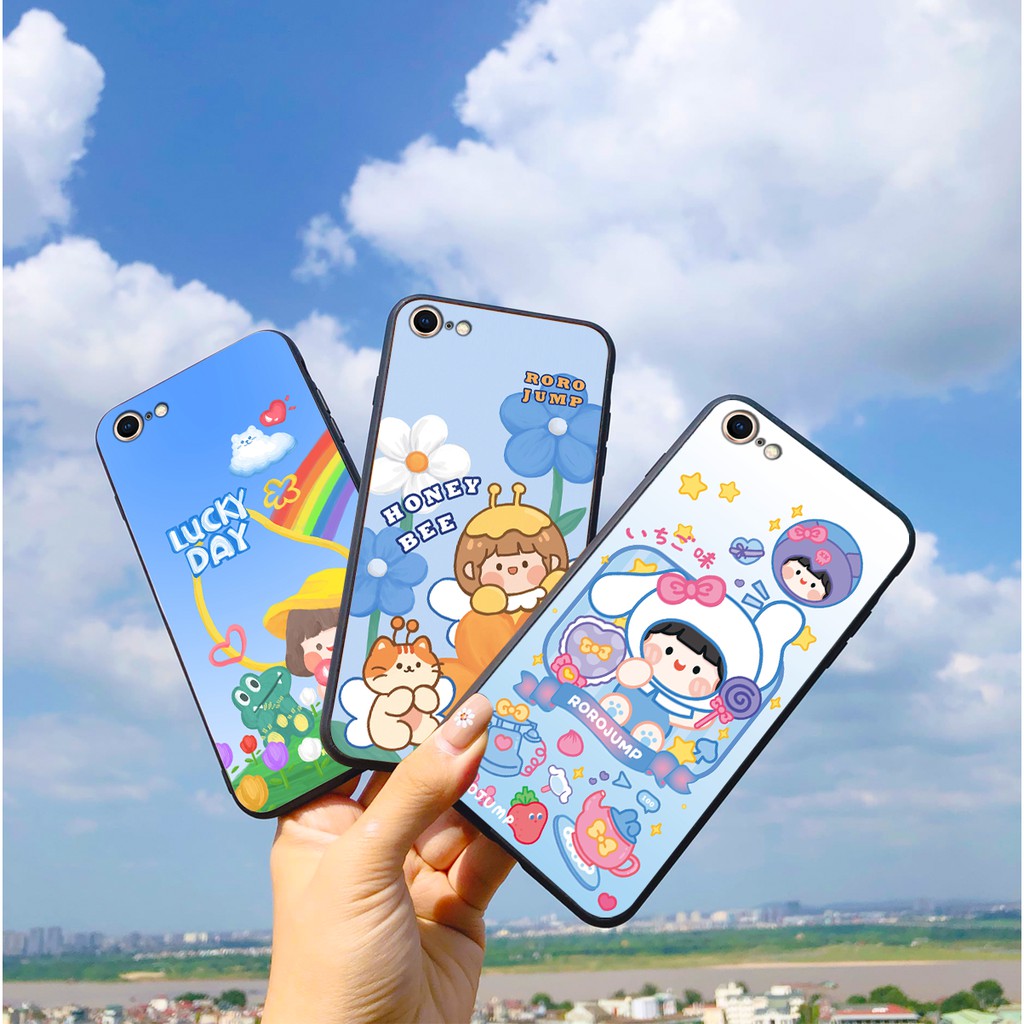 ỐP LƯNG IPHONE 5/5S/6/6s/6 plus /6s plus/7/8/SE 2020 CÔ GÁI JUMP RORO CỰC ĐẸP BẢO VỆ MẶT LƯNG MÁY