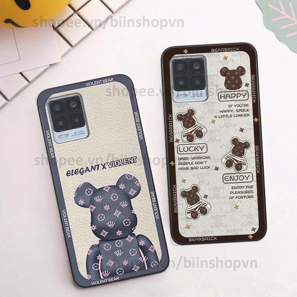 Ốp Realme 8 hình gấu bear brick đẹp độc lạ, thời trang, cá tính