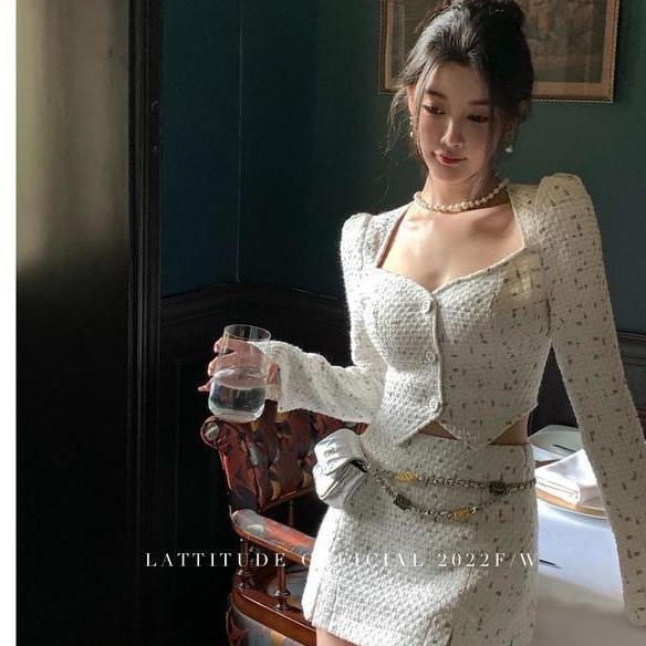 Set Áo Thun Dài Tay Và Chân Váy Lửng Thời Trang Mùa Thu 2022