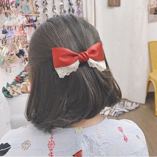 [ Hàng Thiết Kế ] Kẹp Tóc Nơ Ren Phối Màu Handmade Ren Họa Tiết Cao Cấp Ribbon.mimi Fancy cột / kẹp