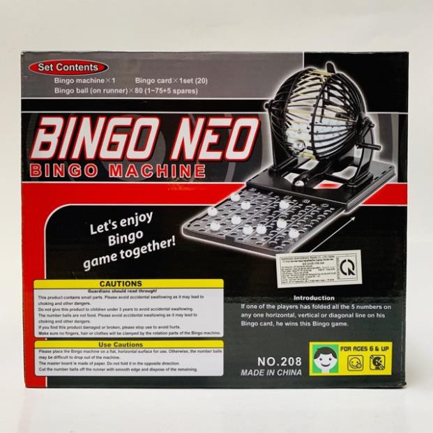Bộ Đồ Chơi Lô Tô Bingo Neo Lồng Sắt 208