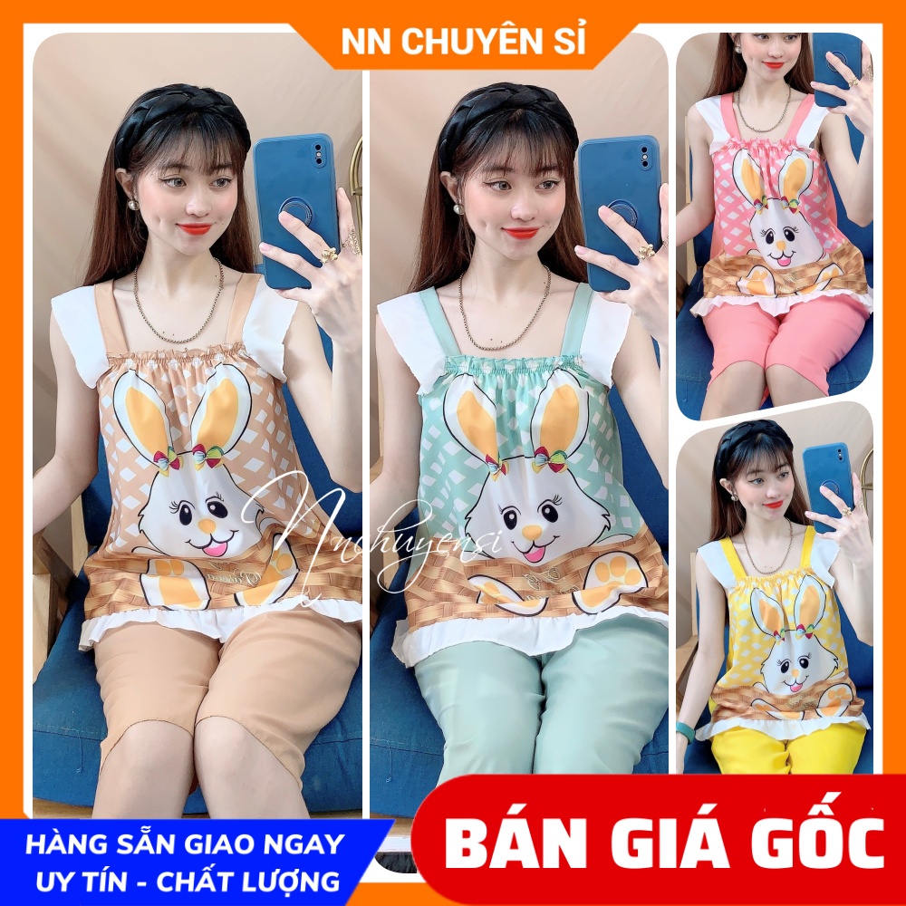 Đồ bộ nữ mặc nhà chất kate mềm mịn mát in caro nhí dễ thương Bộ kate lửng cho nữ BKT TỔNG HỢP