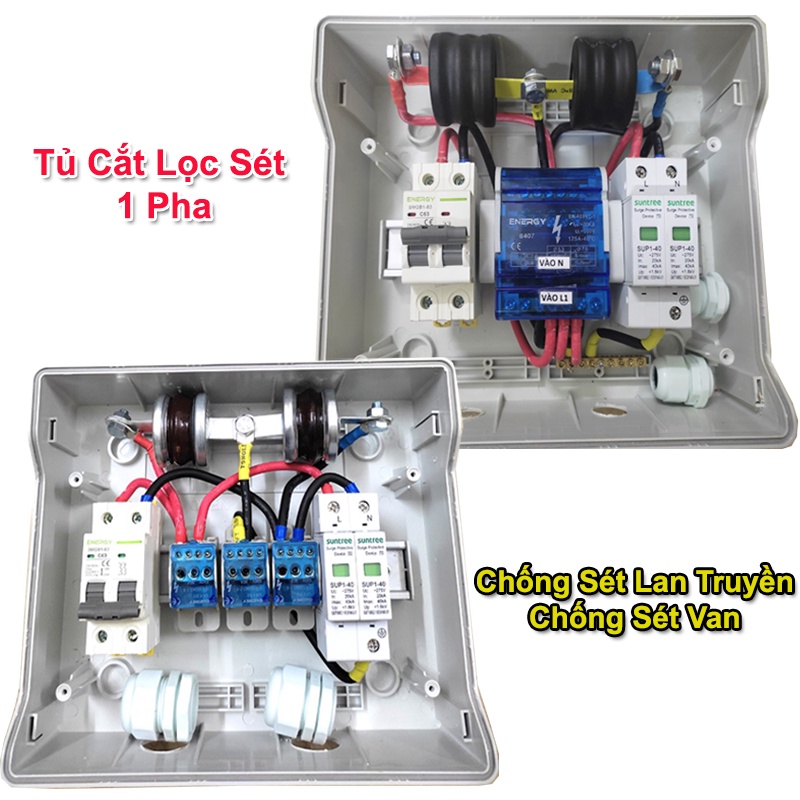 Tủ Cắt Lọc Sét 1 Pha – Chống Sét Lan Truyền – Chống Sét Van