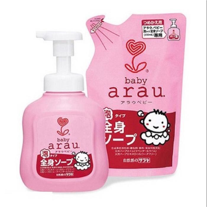 Bọt Tắm Gội Thảo Mộc Arau Baby chai 450ml