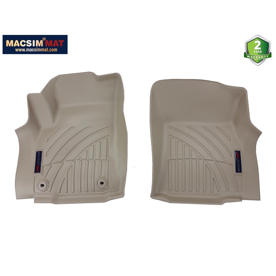 Thảm lót sàn xe ô tô Toyota Fortuner 2008-2015 Nhãn hiệu Macsim chất liệu nhựa TPV cao cấp màu đen, màu be  - 3