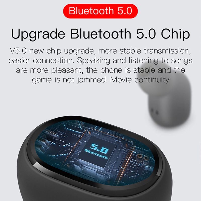 Tai Nghe Bluetooth 5.0 Nhét Trong TWS Không Dây Hai Kênh Điều Khiển Cảm Ứng Thông Minh Tích Hợp Mic Loại C Chống Ồn Có Đèn LED