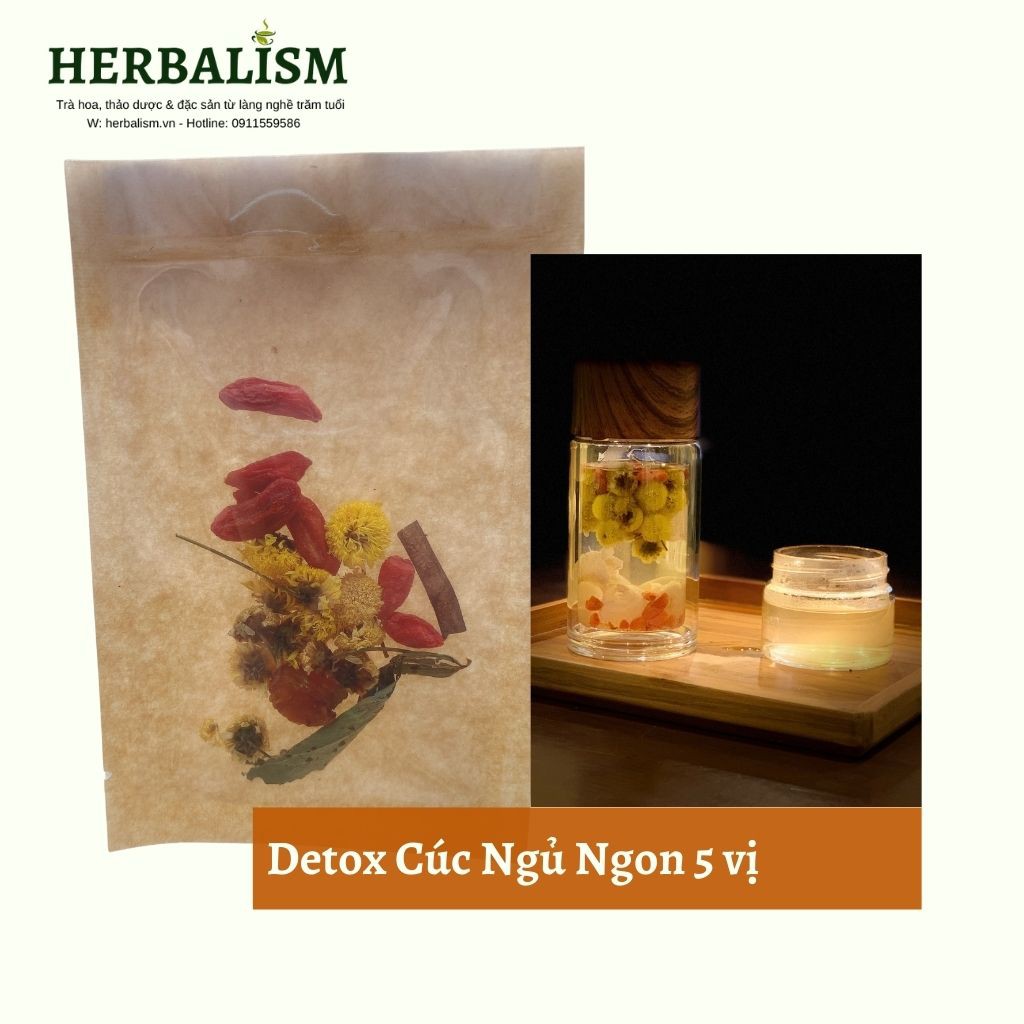 Trà hoa quả mix 1 gói nhỏ dùng thử HERBALISM| Trà Hoa Cúc, Đậu biếc, Hoa Hồng, Cascara Cam Quế, Kỷ Tử, Táo Đỏ, Long Nhãn | BigBuy360 - bigbuy360.vn