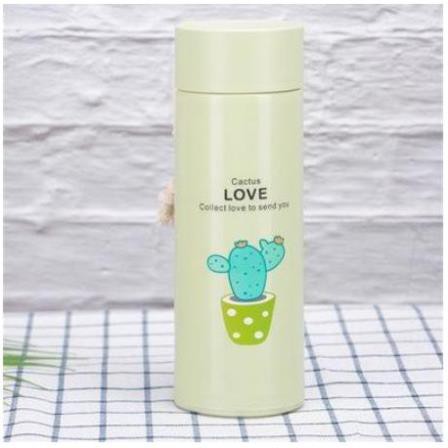 * Bình nước in hình xương rồng nhiều màu cute Ma20s