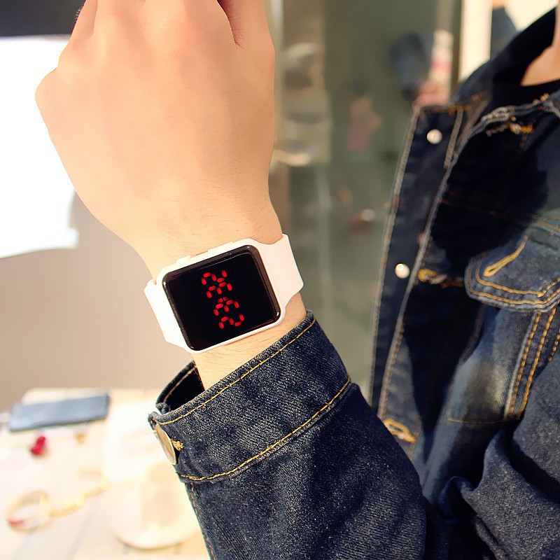 HGV JFGJ Đồng hồ nam nữ thời trang DTTM01 Led phong cách Hàn Quốc, mặt vuông đơn giản, thể thao lịch lãm ( Mã: Led01 ) 2 | BigBuy360 - bigbuy360.vn