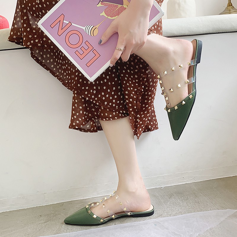 Dép mũi nhọn quai trong suốt xinh xắn cho nữ | BigBuy360 - bigbuy360.vn