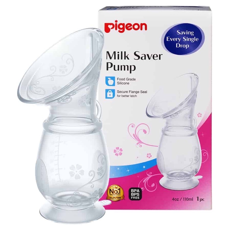 Cốc hứng sữa mẹ pigeon bằng tay 2in1-chất liệu silicone