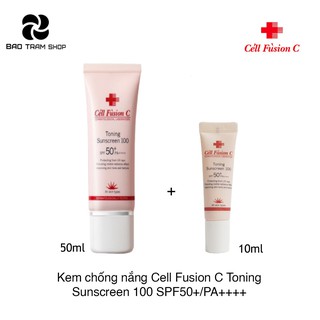 Kem chống nắng ♥️ Cell fusion C hồng <3 Set 50ml +10ml
