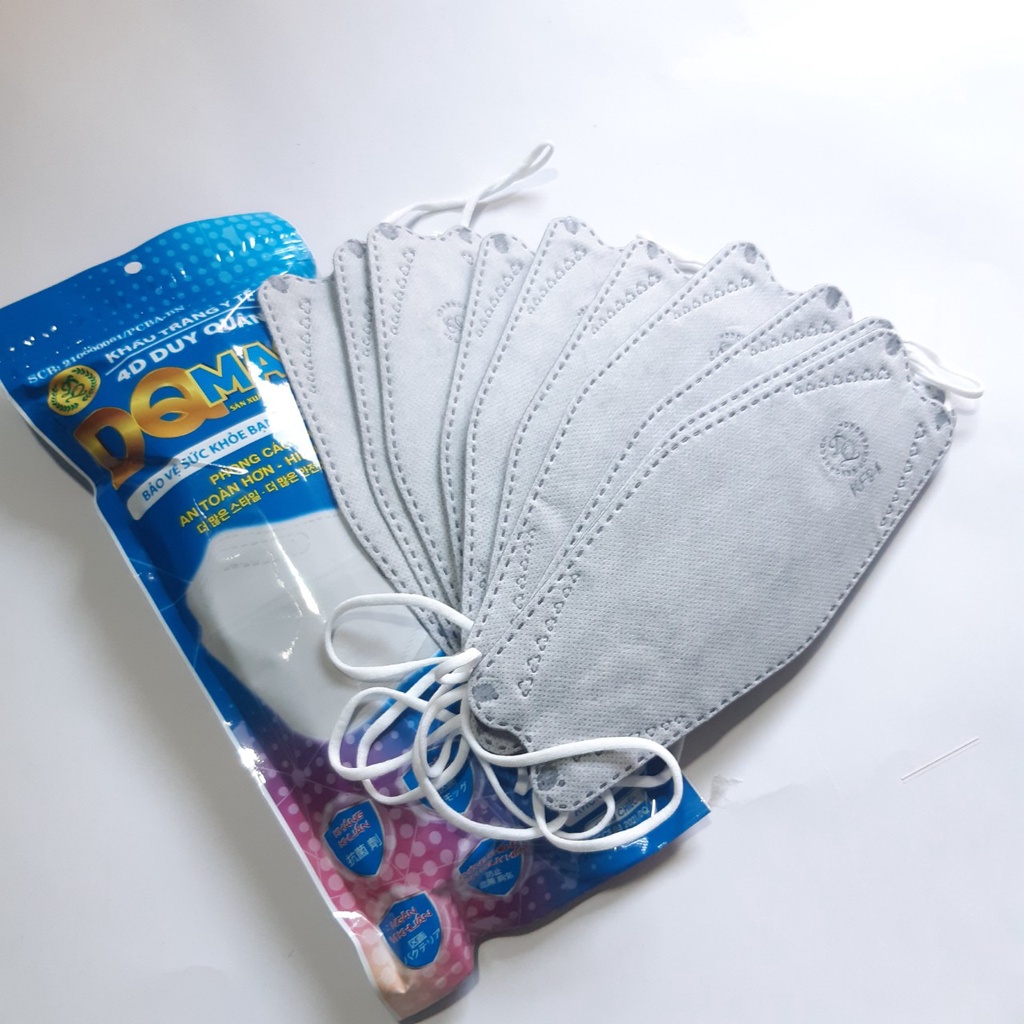 [Combo 300C] Một Thùng Khẩu Trang 4D DQ Mask KF94 Y Tế Duy Quân Xuân Lai Chất Dày Dặn Quai Bền Ôm Sát Mặt | BigBuy360 - bigbuy360.vn