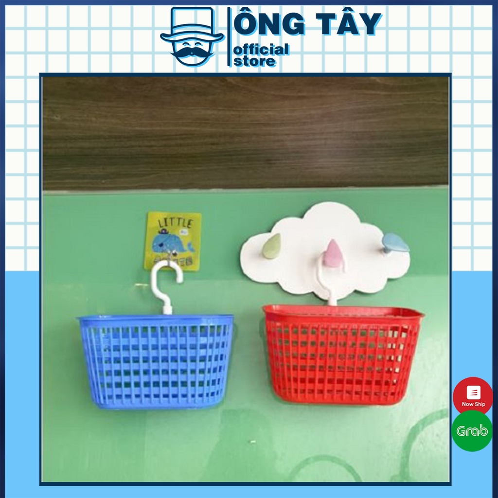 Giỏ nhựa Việt Nhật 3241 đựng đồ treo bồn rửa chén bát - Rổ nhựa có móc treo tiện lợi