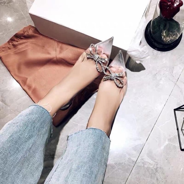 Sandal quai trong nơ 3p fullbox