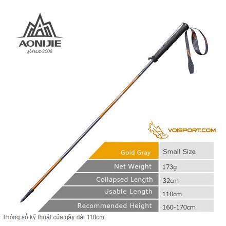Gậy Aonijie E4102 leo núi chạy trail gấp khúc