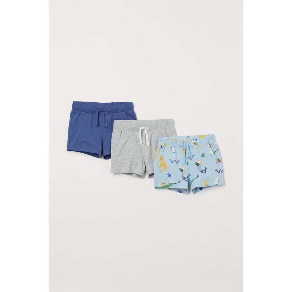Set 3 quần shorts màu xanh lam - xám - xanh thú, Hờ mờ UK săn SALE