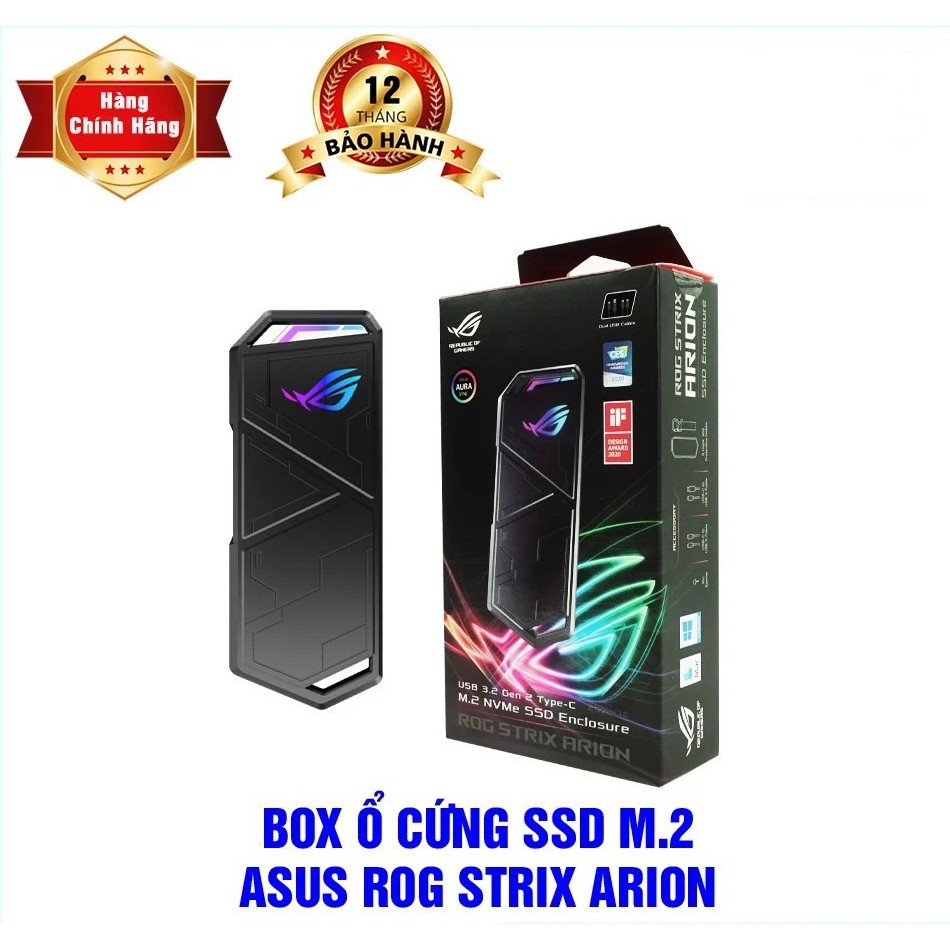 Box ổ cứng SSD M.2 PCIe NVM Express Asus ROG STRIX ARION ESD-S1C