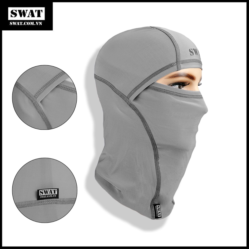 khăn trùm đầu màu xám SWAT 3in1 khẩu trang thời trang chống nắng