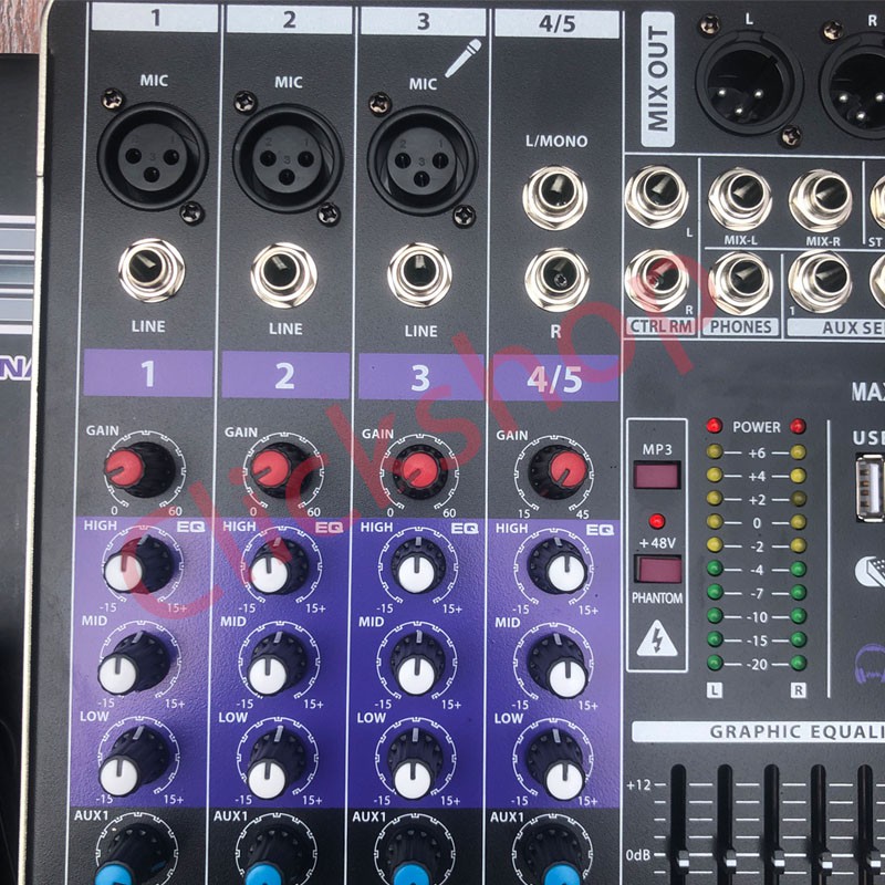 Bàn trộn âm thanh Mixer MAX 68 Pro có 99 hiệu ứng vang âm thanh chuẩn phòng thu, hát karaoke gia đình, live stream