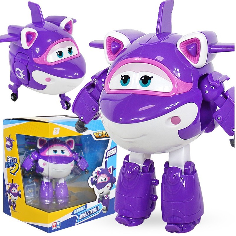 Đồ chơi đội bay siêu đẳng super wings máy bay biến thành robot cỡ lớn nhân vật Crystal