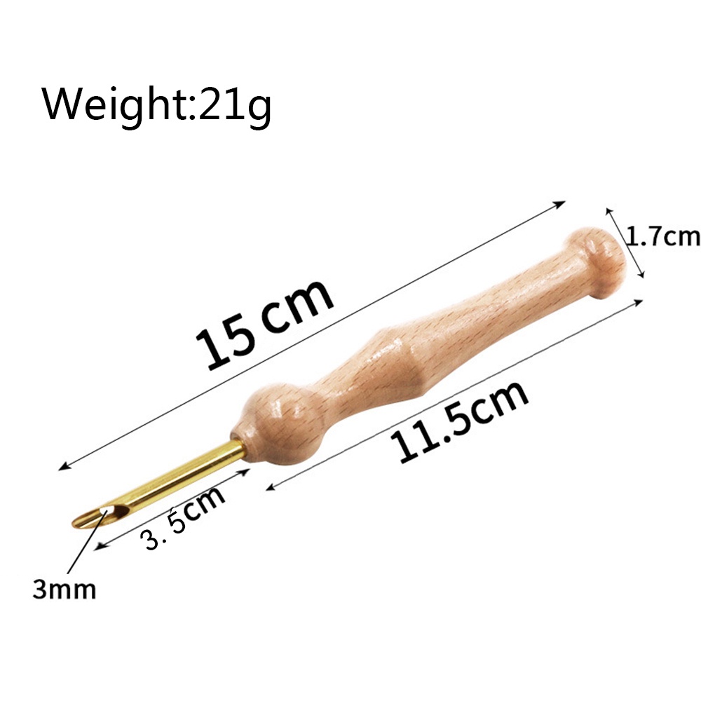 Set 2 Bút Thêu Tay Cầm Bằng Gỗ DIY Tiện Dụng