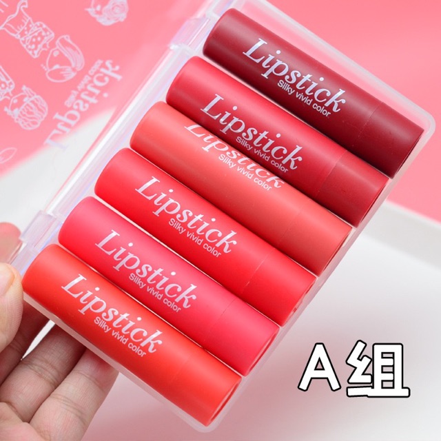 Set 6 thỏi son sáp Heng Fang mịn mượt màu sống động kích thước tiêu chuẩn | BigBuy360 - bigbuy360.vn