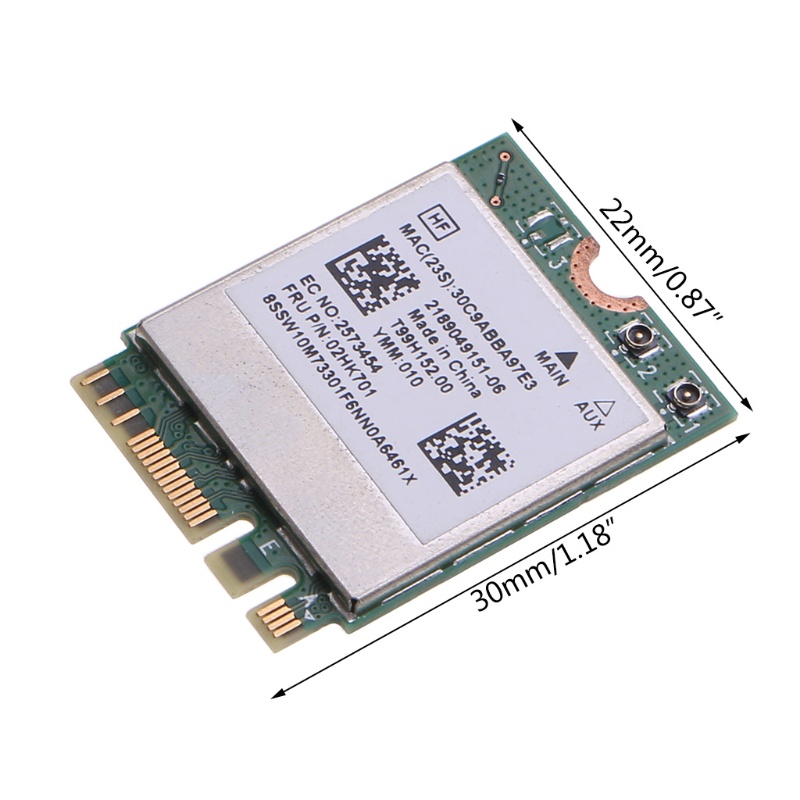 Thẻ Wifi Không Dây E460 E465 E470 E475 E560 E570 AC RTL8822CE Bluetooth5.0 FRU 02Hw703