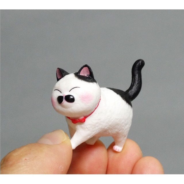 Mô hình mèo cỡ nhỏ dễ thương, mèo mini để bàn