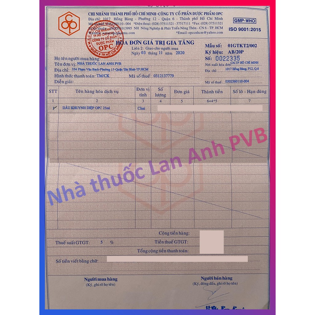Dầu Khuynh Diệp OPC  - Hiệu mẹ bồng con.