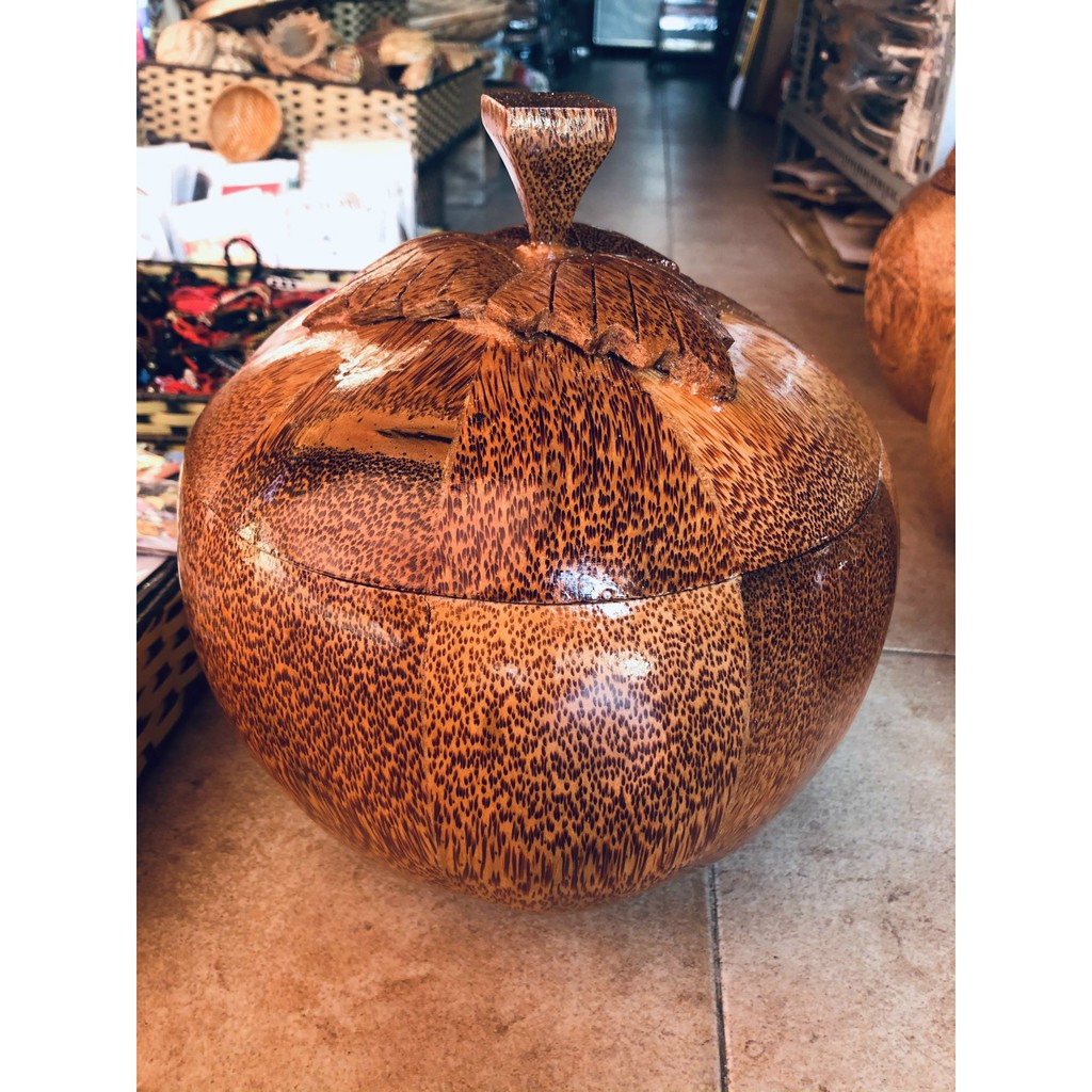 Bình giữ nhiệt | Bộ giữ ấm trà ghép bằng gỗ dừa - DANH DUA SHOP - MỸ NGHỆ DỪA BẾN TRE