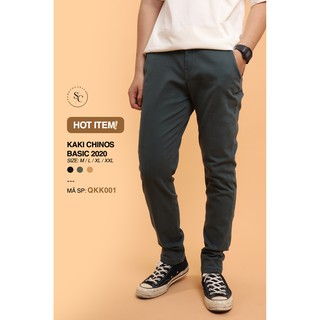 Quần Kaki Chinos - Chất liệu kaki mềm mịn - Form dáng slim hơi xuông
