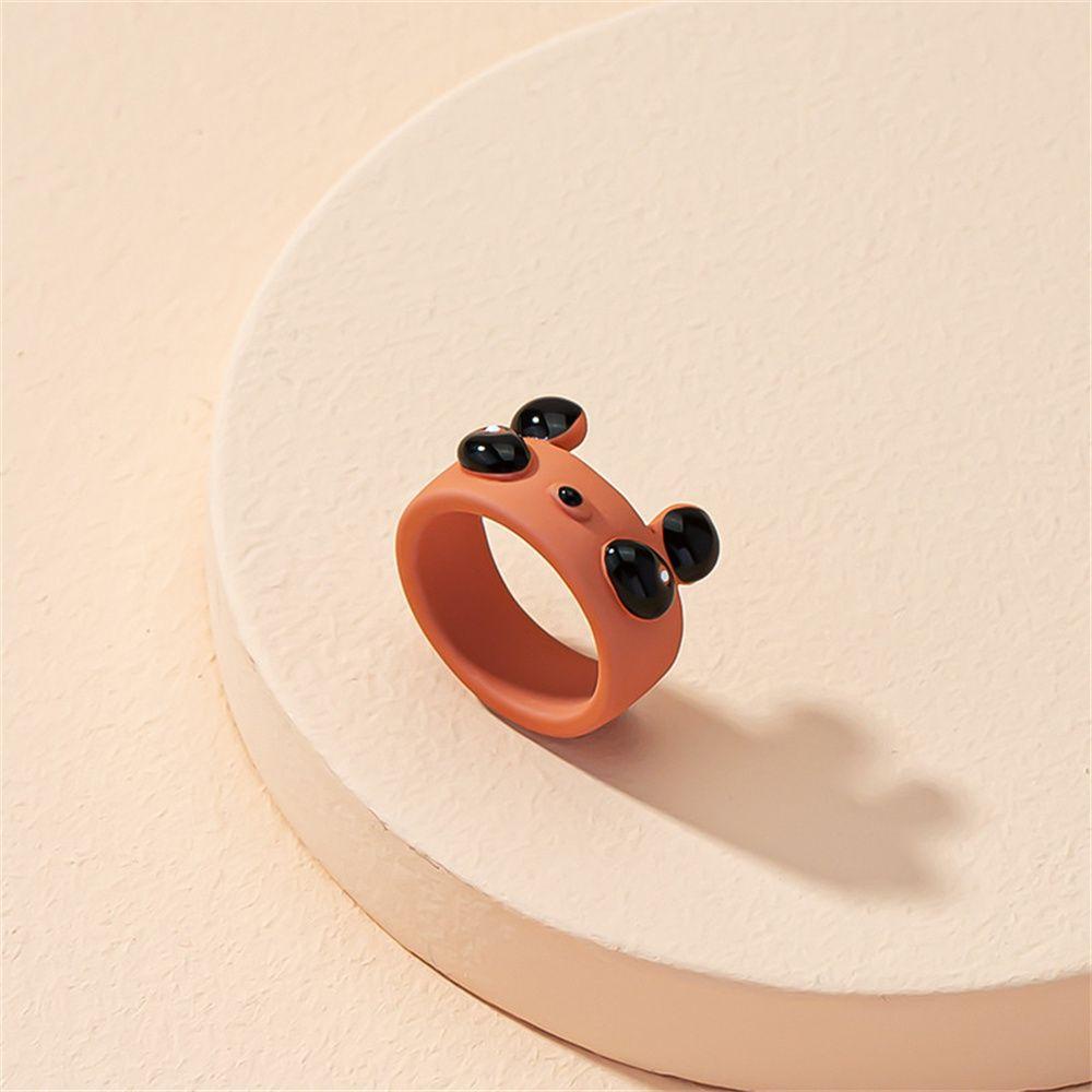 Nhẫn Hình Động Vật Bằng Nhựa Dễ Thương Nhiều Màu Sắc