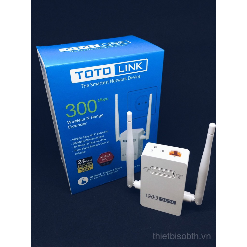 Thiết Bị Mở Rộng Sóng Wifi TOTOLINK EX200-Kích sóng WIFI tốc độ 300Mbps-Hàng chính hãng bảo hành 24 tháng