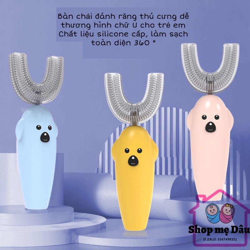 Bàn chải đánh răng điện chữ U cho bé