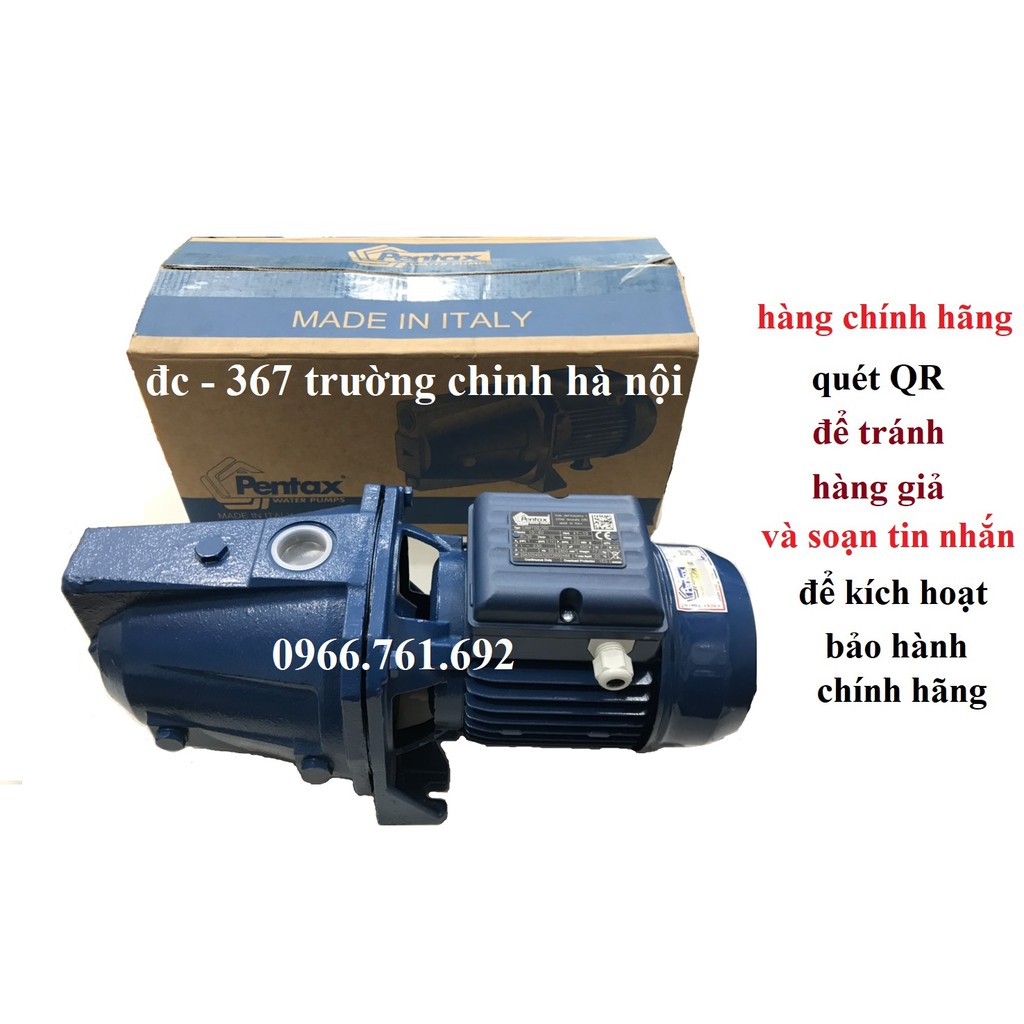 Máy bơm nước Pentax CAM 100 - Bơm bán chân không, 1HP, 25mm/25mm, Gang/Inox