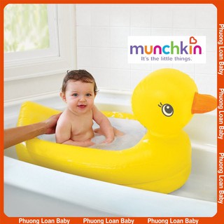Chậu tắm phao Vịt Vàng Munchkin hàng khuyến mại bỉm Moony