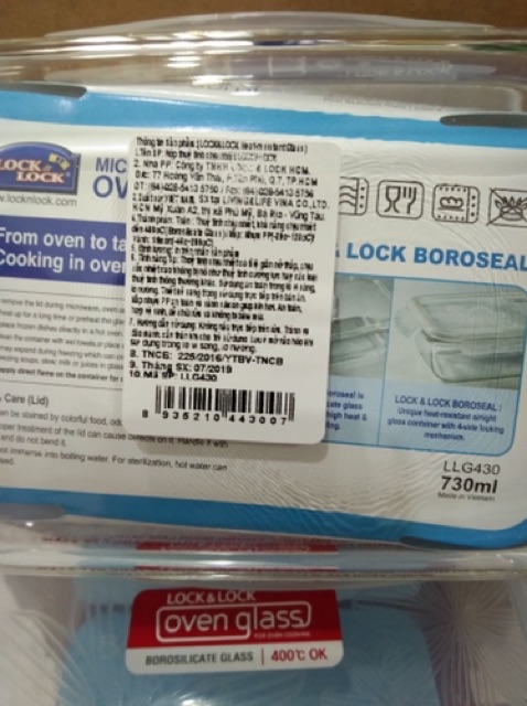 BỘ 2 HỘP THUỶ TINH LOCK&LOCK 730ml ( có logo similac mom)