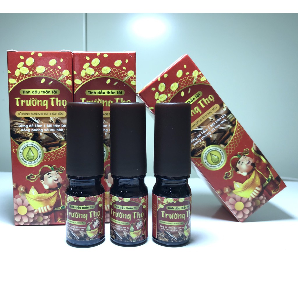 Lọ 5ml - Tinh dầu thần tài trường thọ lau ban thờ hút tài Lộc may mắn