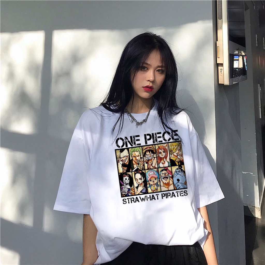 Áo thun tay lỡ form rộng hình Luffy | Áo One Piece tay lỡ unisex đẹp AC7