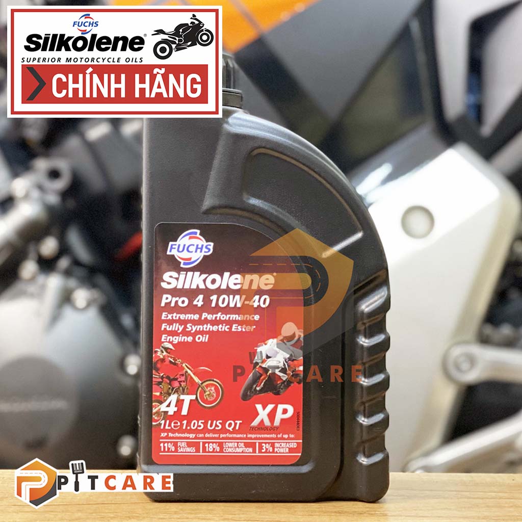 Nhớt Fuchs Silkolene Bản Nhập Anh 10W40 Pro 4 Có Chiết Lẻ Chạy Êm Mát Máy