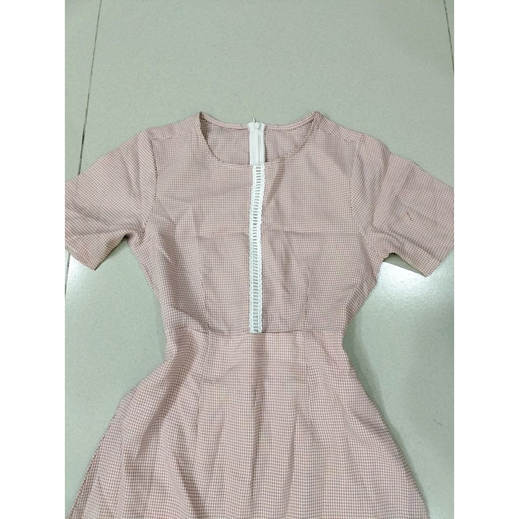 Đầm Công Sở Caro Vải Xô Eo 68-70