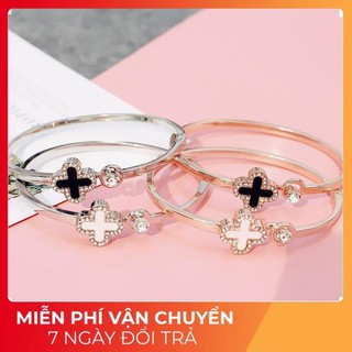 Vòng tay hoa lưới nữ tính si vàng VT005