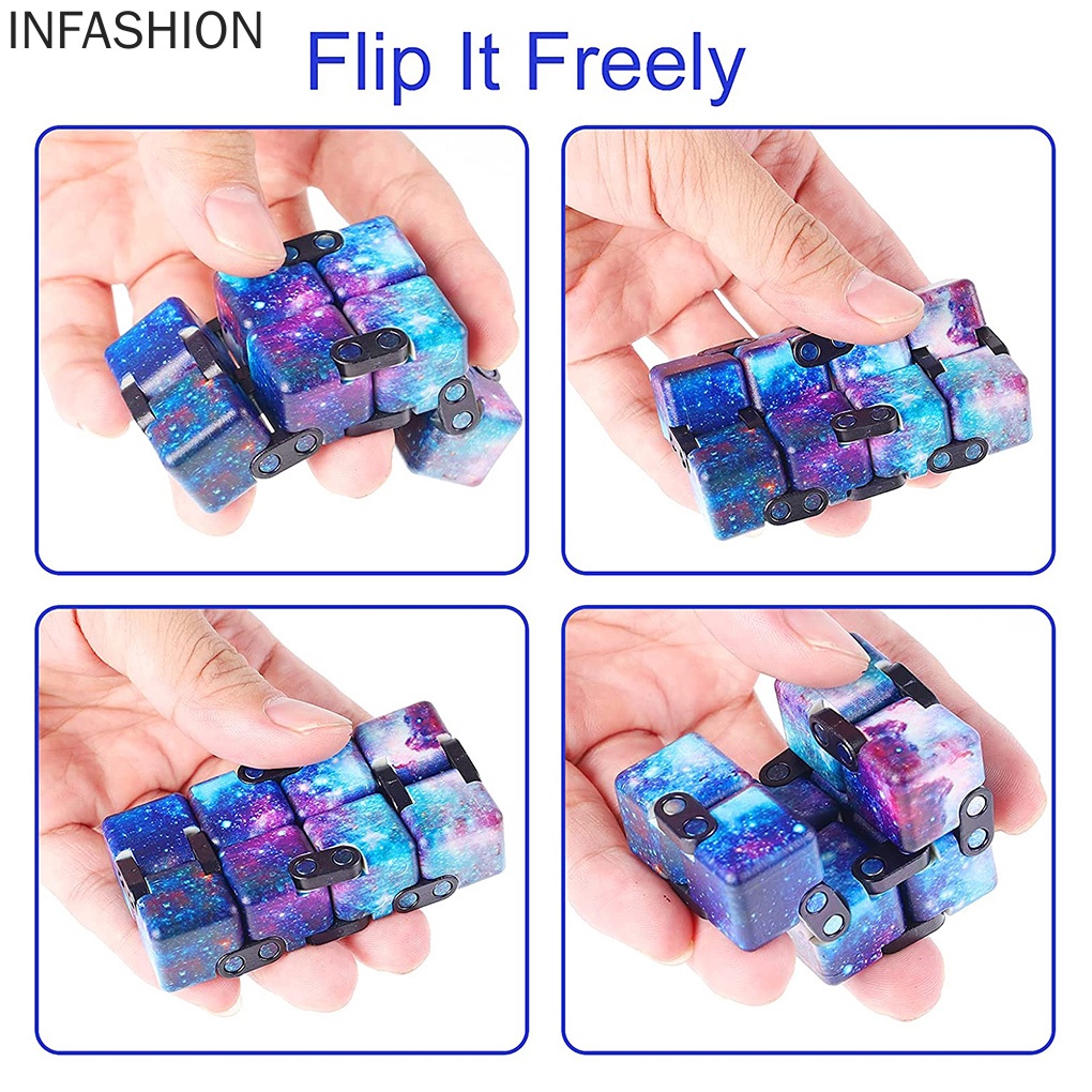 Đồ Chơi Khối Lập Phương Vô Cực Bằng Nhựa Giúp Giảm Căng Thẳng