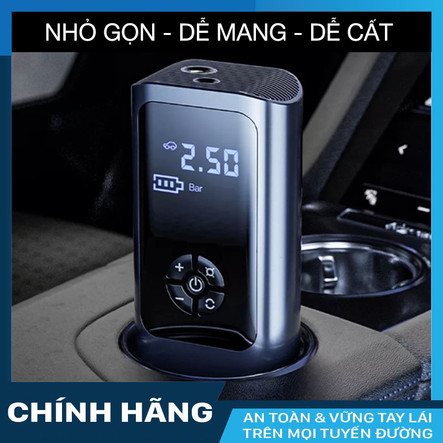 Máy bơm lốp cầm tay dùng pin Laika F1901 dành cho xe hơi - Bảo hành 24 tháng