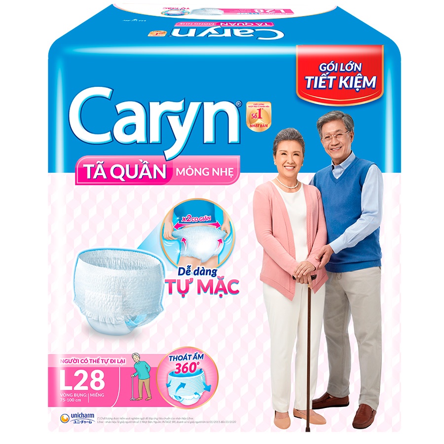 Tã quần người lớn Caryn mỏng nhẹ (có bán lẻ) - Đông Anh Pharmart