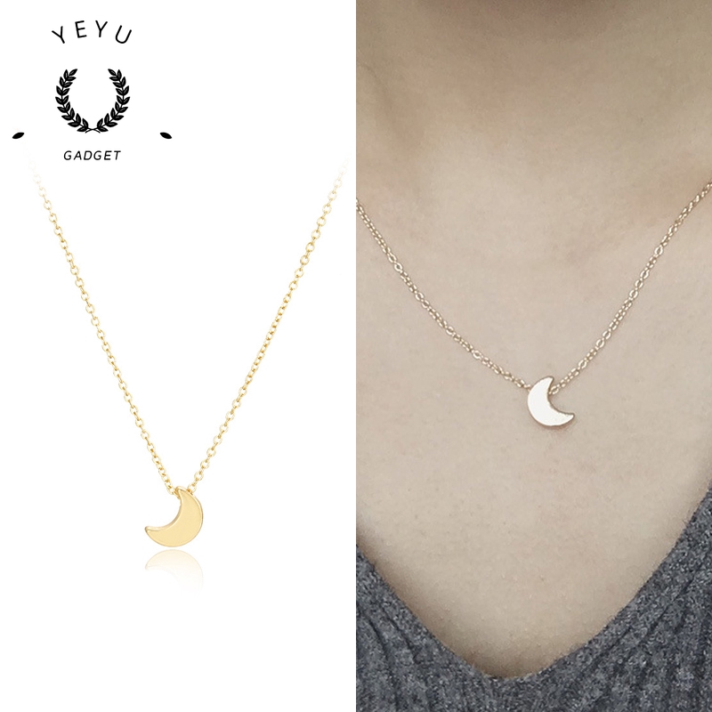 [Mã FASHIONCB232 hoàn tối đa 15K xu đơn 50K] Dây chuyền hợp kim mặt hình mặt trăng thời trang cho nữ