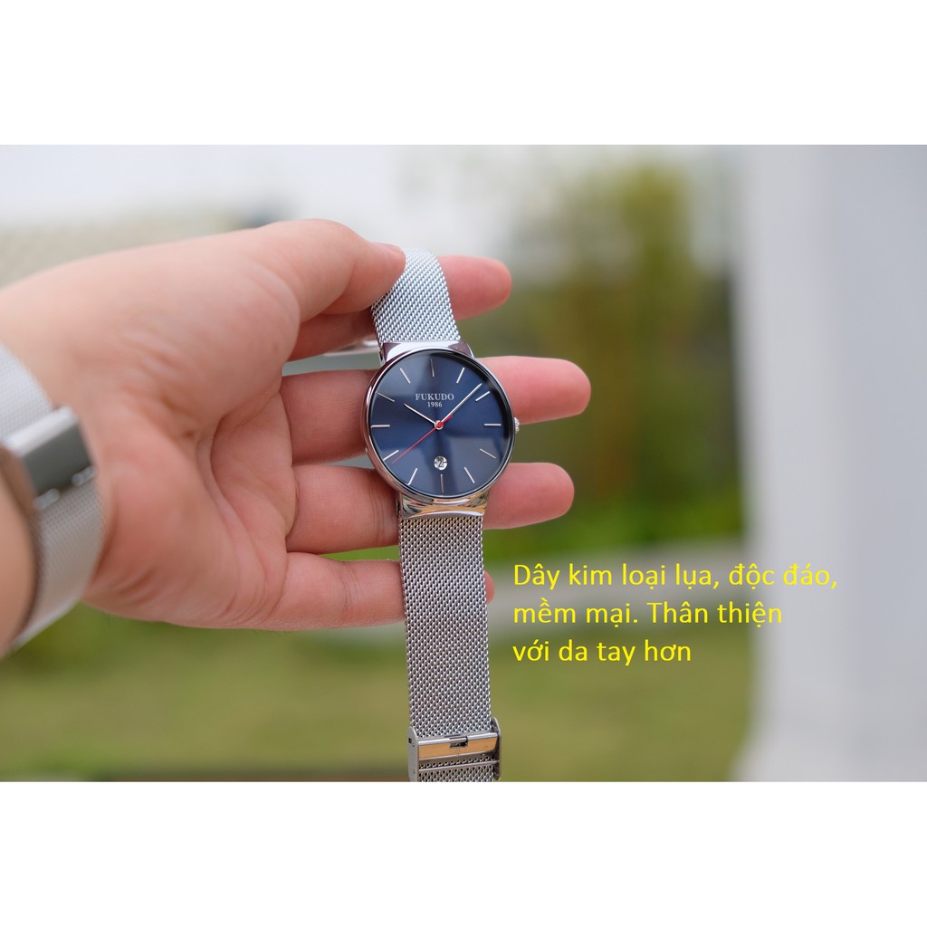Đồng Hồ Nam FUKUDO S86 Mặt Xanh Độc Đáo, Dây Thép Không Gỉ Cao Cấp Chính Hãng | BigBuy360 - bigbuy360.vn