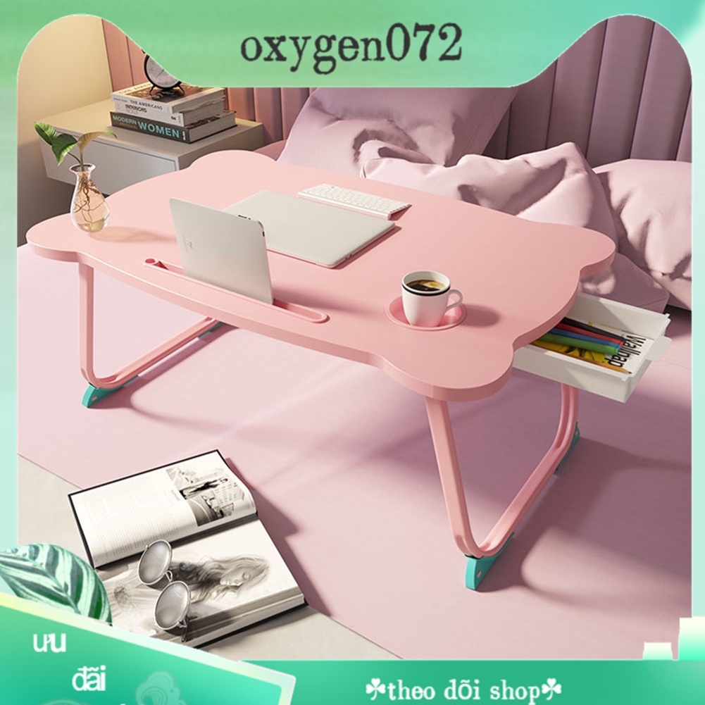 Bàn học làm việc gấp gọn thông minh có khe cắm điện thoại oxygen072