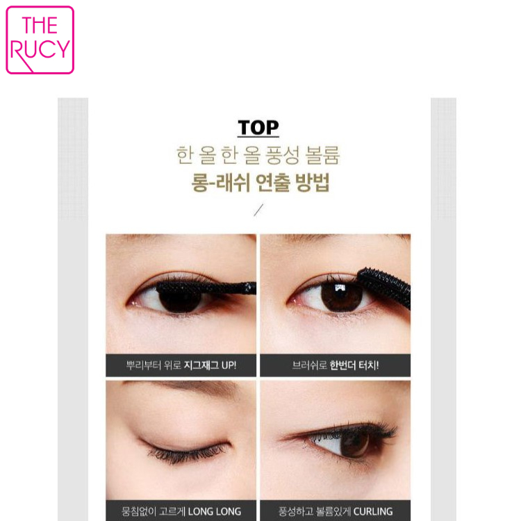 Mascara làm dài và dày mi The Rucy Five Back 360° Volume &amp; Longlash 8ml